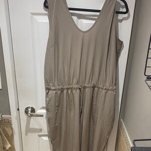 Joe Fresh Beige Sleeveless Jumpsuit